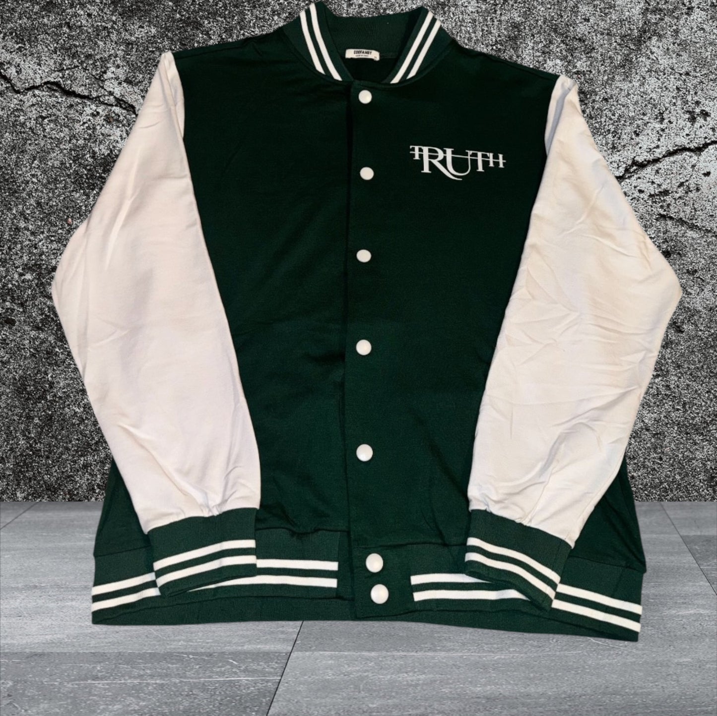 Green/White Truth Letterman Jacket