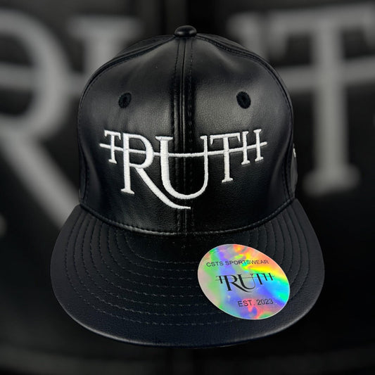 Black Leather Truth Hat