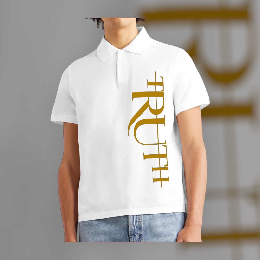 White/Gold Truth Polo