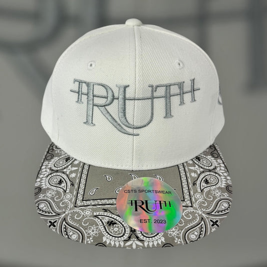 Gray/White Truth Paisley Bandana Hat
