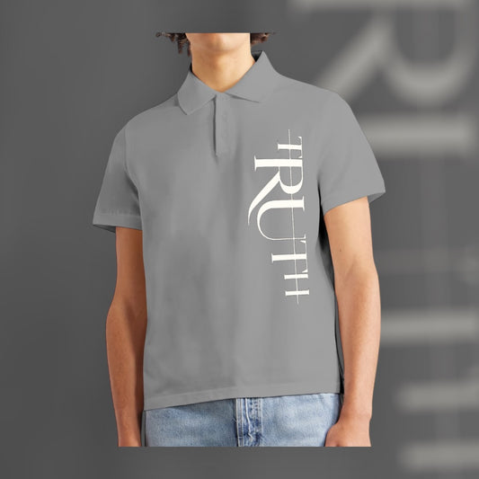 Gray/White Truth Polo