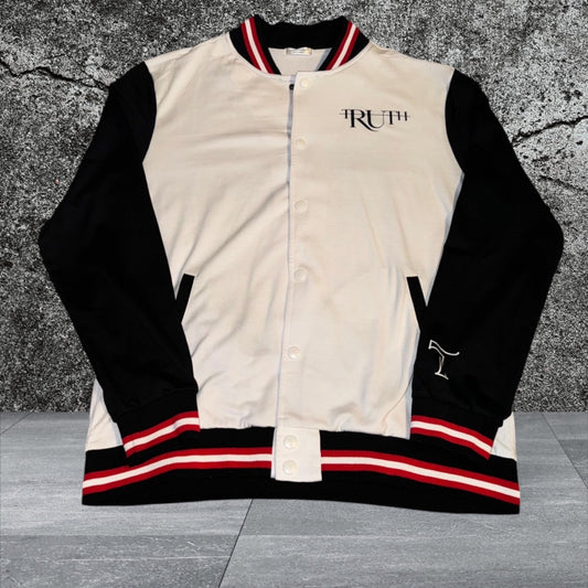 White/Black/Red Truth Letterman Jacket