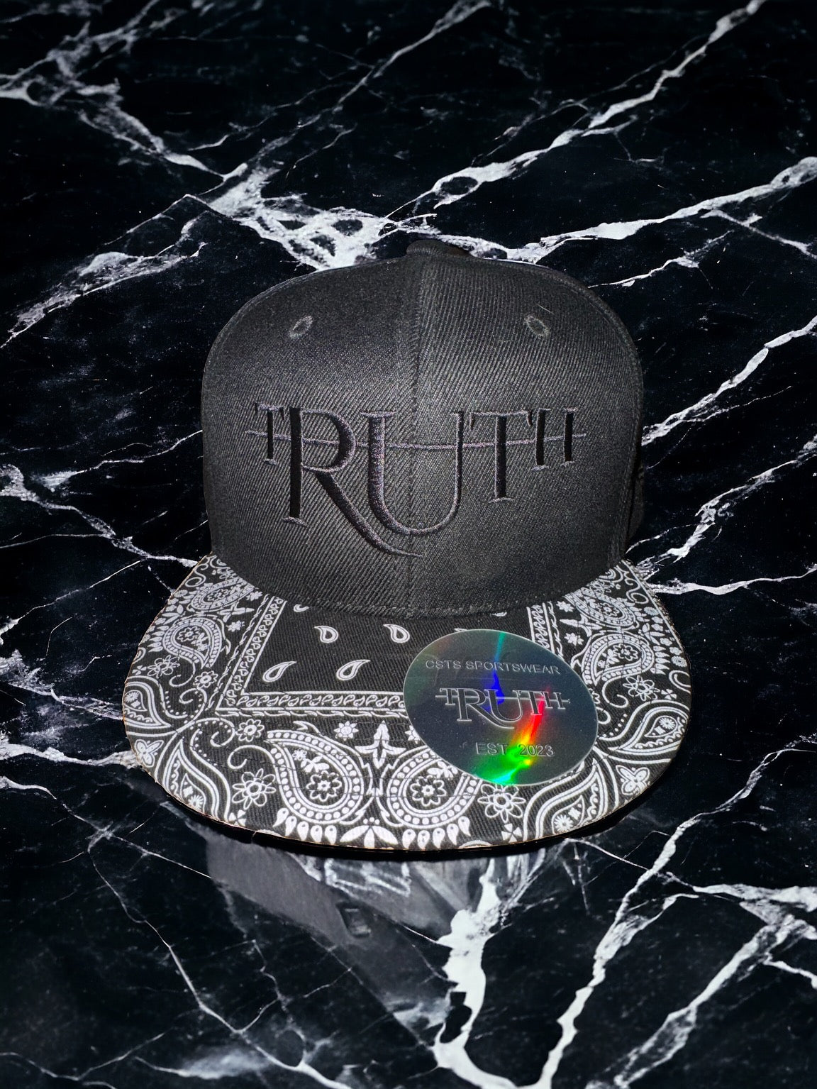 Black/Black Truth Paisley Bandana Hat