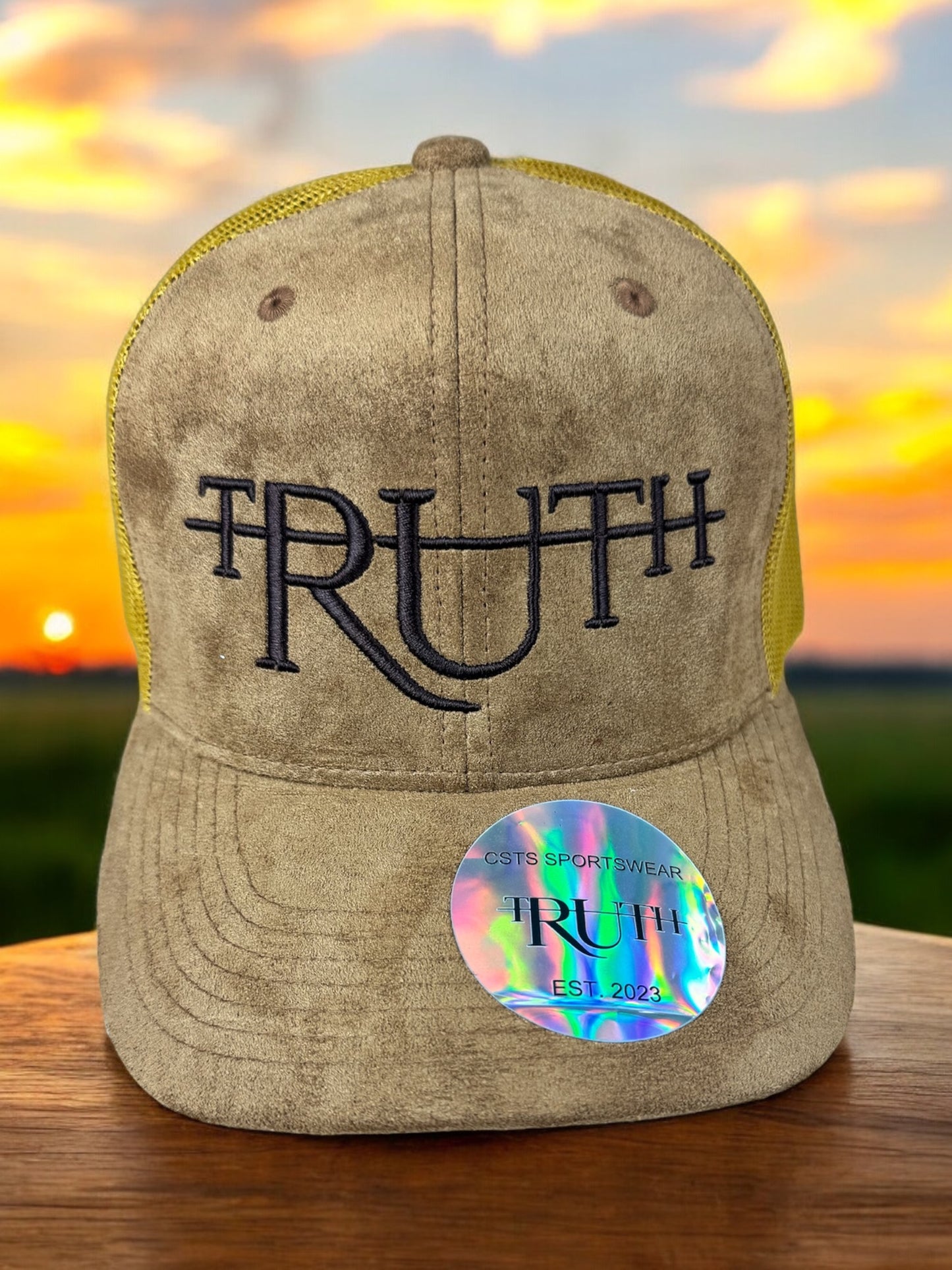 Tan/Brown Truth Suede Trucker Hat