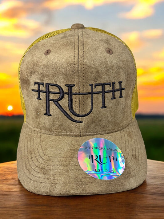 Tan/Brown Truth Suede Trucker Hat