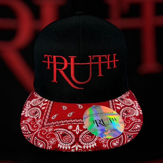 Black/Red Truth Paisley Bandana Hat