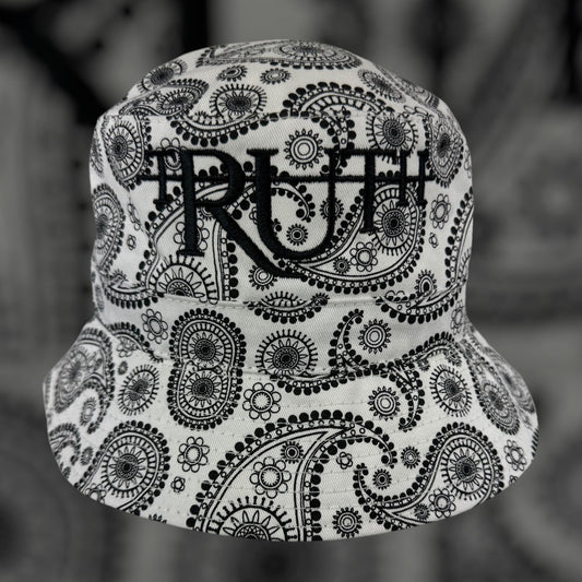 White/Black Truth Bandana Bucket Hat