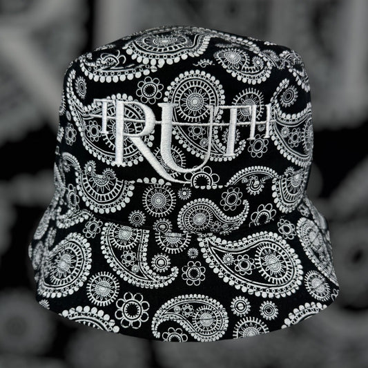 Black/White Truth Bandana Bucket Hat
