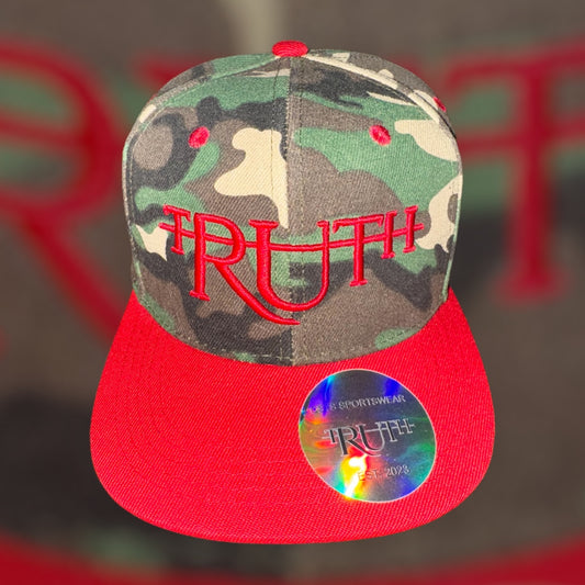 Camo/Red Truth Hat
