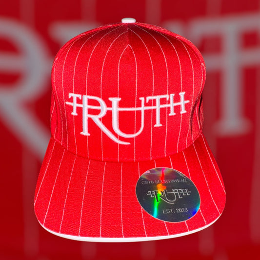 Red/White Truth Pinstripe Hat