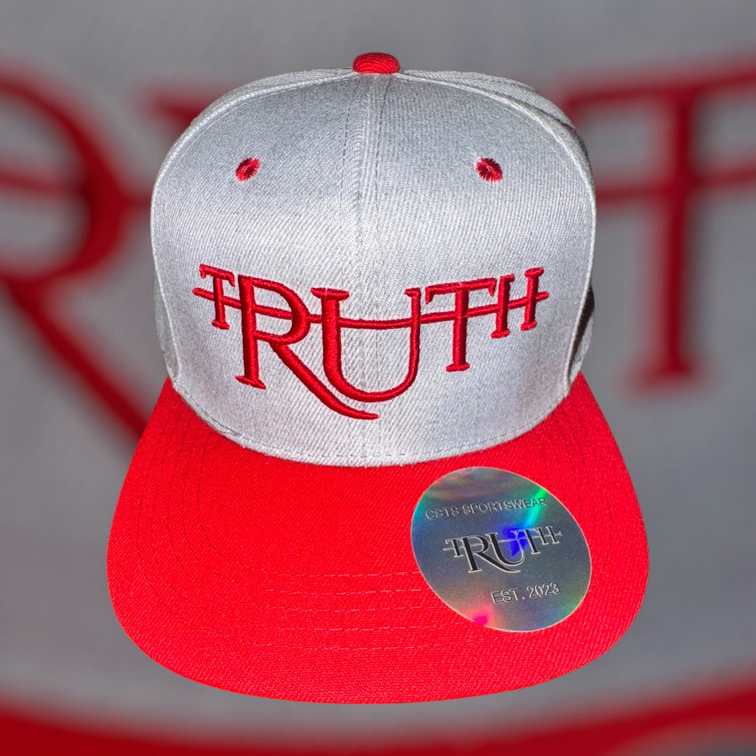Gray/Red Truth Hat