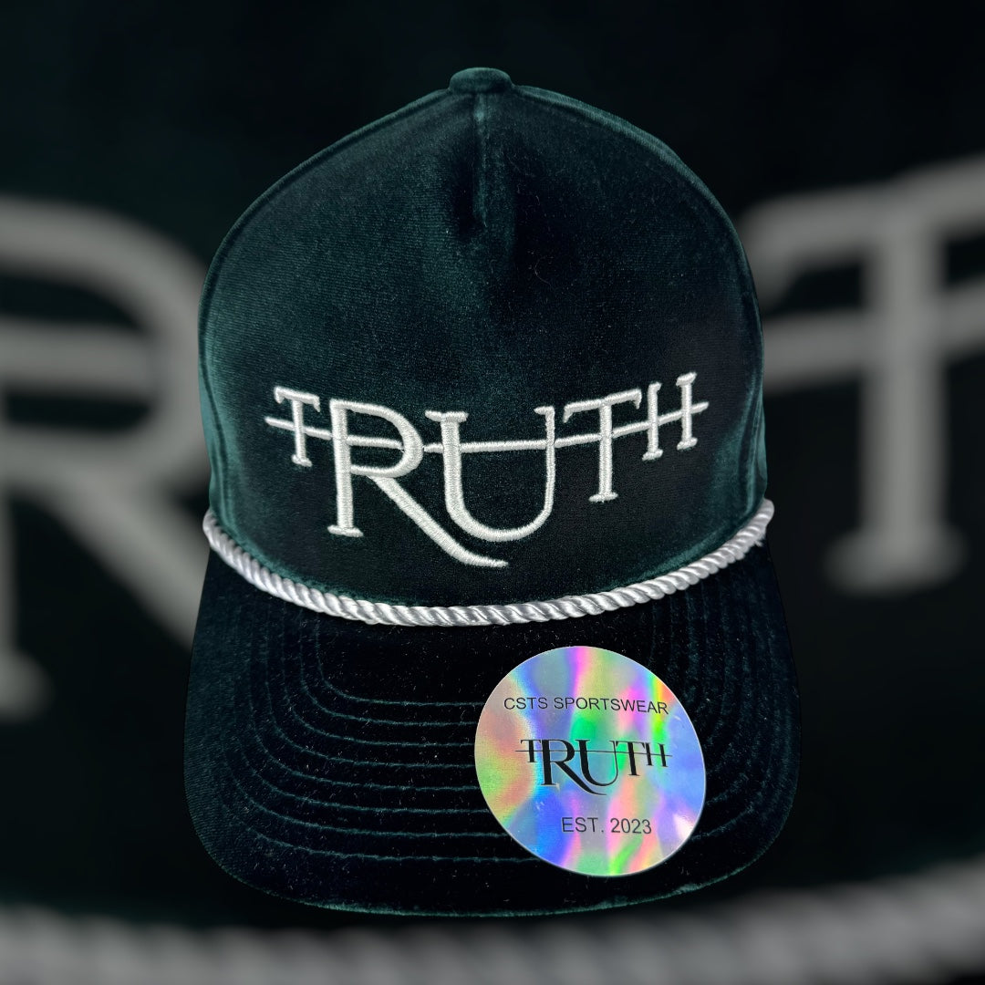 Green/White truth Velvet Hat