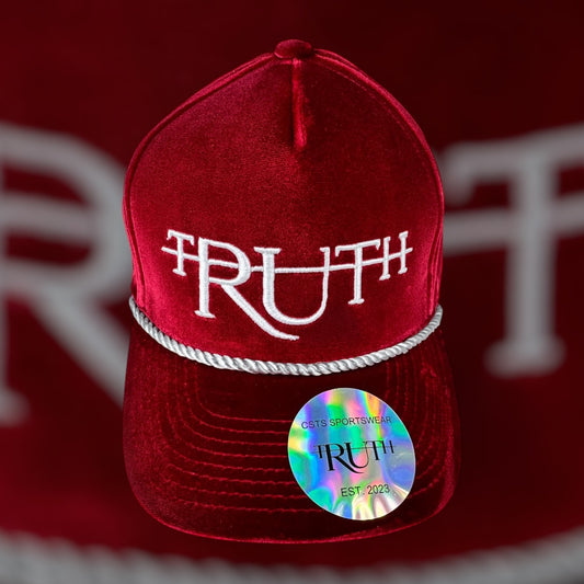 Red/White Truth Velvet Hat