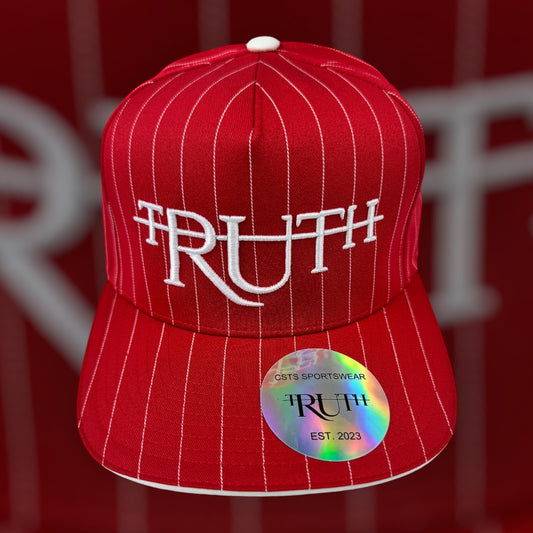 Red/White Truth Pinstripe Hat