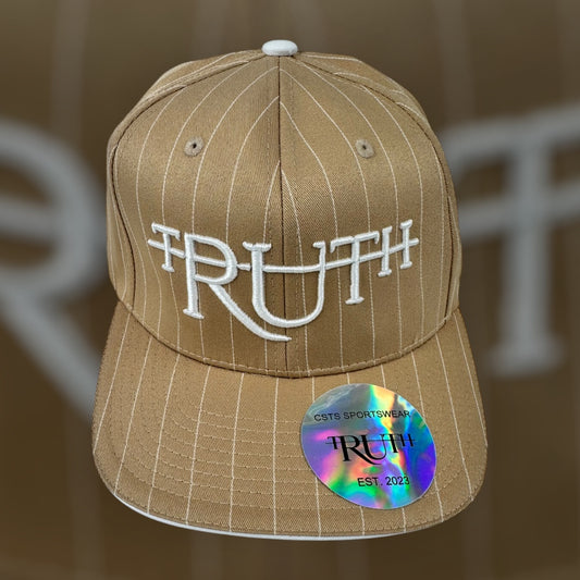 Tan/White Truth Pinstripe Hat