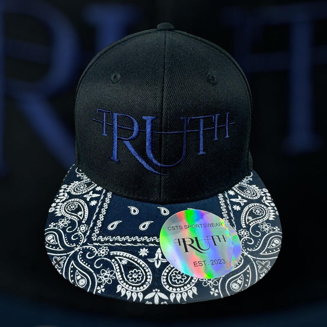 Black/Blue Paisley Bandana Truth Hat